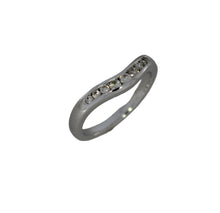 Load image into Gallery viewer, Curved Wedding Band in White Gold
