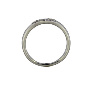 Seven Diamond Contour Wedding Band