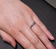 Load image into Gallery viewer, Curved Wedding Band in White Gold
