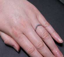 Load image into Gallery viewer, Diamond Contour Band in White Gold
