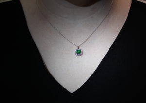 Classic Square Emerald Pendant