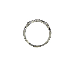 Three Sapphire Bezel Ring