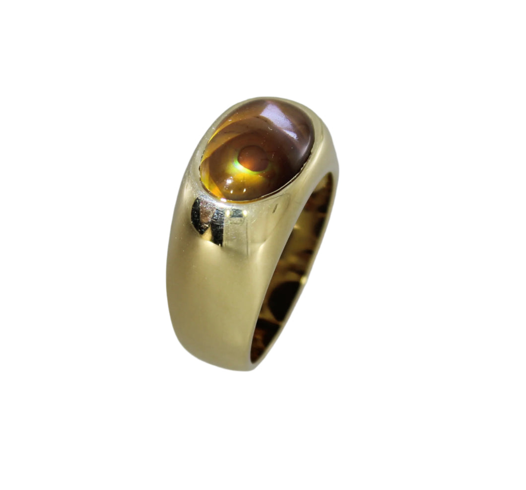 Custom Olufson Designs Fire Agate Ring