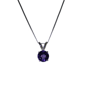 Amethyst Solitaire Pendant