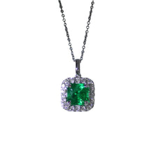 Load image into Gallery viewer, Classic Square Emerald Pendant
