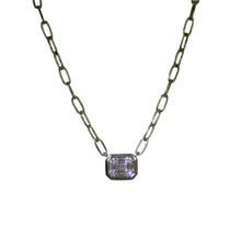 Load image into Gallery viewer, Big Look Emerald Cut Diamond Necklace
