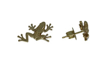 Load image into Gallery viewer, Gold Leaping Frog Earrings
