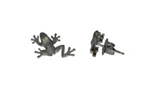 Load image into Gallery viewer, White Gold Leaping Frog Earrings
