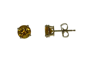 Brilliant Yellow Sapphire Studs