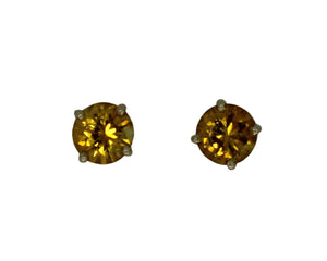 Brilliant Yellow Sapphire Studs