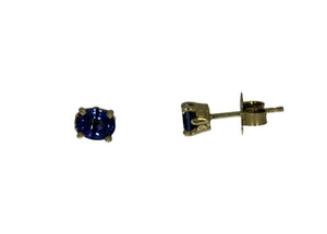 Oval Blue Sapphire Studs