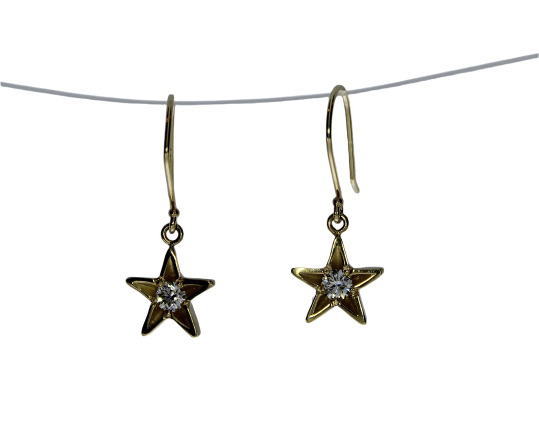 All Star Dangles in Yellow Gold