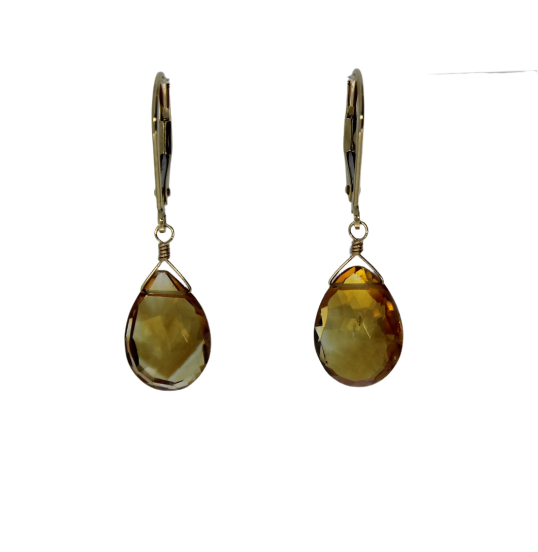 Champagne Yellow Citrine Dangles