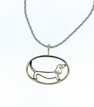 Load image into Gallery viewer, Dachshund Pendant in White Gold
