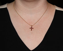 Load image into Gallery viewer, Red Gem Cross Pendant
