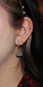 Blue Chalcedony Dangle Earrings