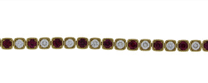 Vintage Look Ruby & Diamond Bracelet