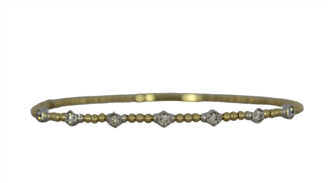 Seven Diamond Flexi Bangle