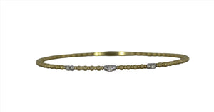 Three Diamond Flexi Bangle