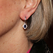 Load image into Gallery viewer, Four Lobed Sapphire Dangles
