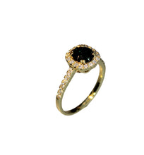 Load image into Gallery viewer, Greenish Teal Sapphire Halo Ring
