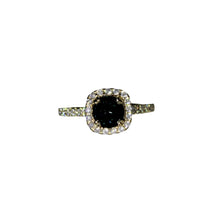 Load image into Gallery viewer, Greenish Teal Sapphire Halo Ring
