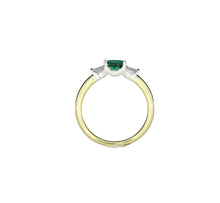 Load image into Gallery viewer, Spark Creation&#39;s Emerald  and Diamond Ring
