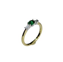 Load image into Gallery viewer, Spark Creation&#39;s Emerald  and Diamond Ring
