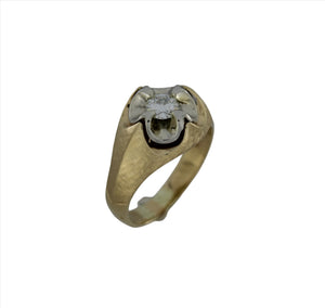 Men's Moissanite Belcher Ring