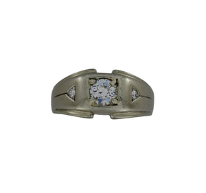 White Gold Diamond Men's Ring