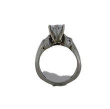 Load image into Gallery viewer, Baguette Platinum Semi Mount Engagement Ring
