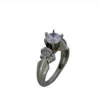 Load image into Gallery viewer, Baguette Platinum Semi Mount Engagement Ring
