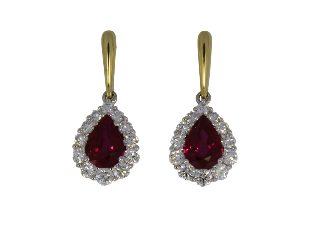 Stunning Ruby Drop Earrings