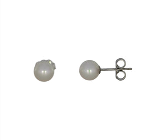 5.5-6 mm Akoya White Pearl Studs