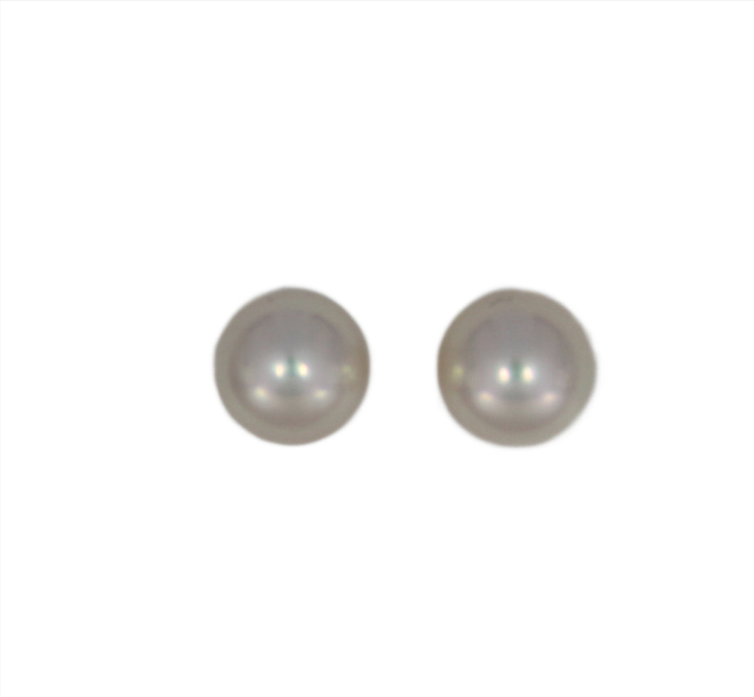 8.5-9 mm Akoya White Pearl Studs