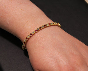 Vintage Look Ruby & Diamond Bracelet