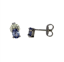 Load image into Gallery viewer, Oval Sapphire Studs
