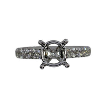 Load image into Gallery viewer, White Gold Diamond Semi Mount

