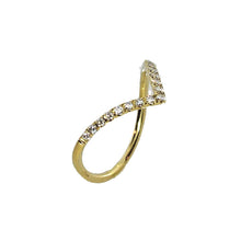 Load image into Gallery viewer, &quot;V&quot; Chevron Ring in Yellow Gold
