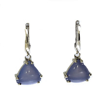 Load image into Gallery viewer, Blue Chalcedony Dangle Earrings
