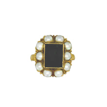 Load image into Gallery viewer, Green Sapphire with Pearl Halo Ring
