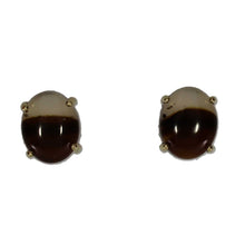 Load image into Gallery viewer, Montana Agate Cabochon Studs
