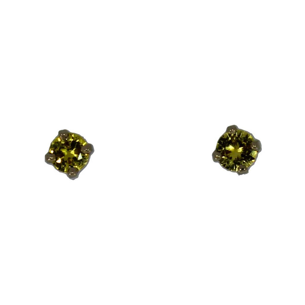 3 mm Unheated Yellow Sapphire Studs