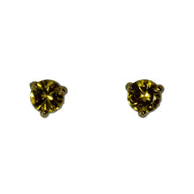 Load image into Gallery viewer, 4.1 mm Unheated Yellow Sapphire Studs
