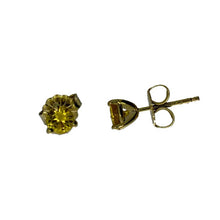 Load image into Gallery viewer, 4.1 mm Unheated Yellow Sapphire Studs
