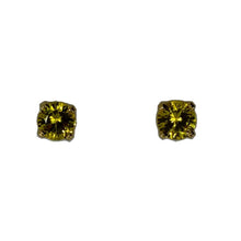 Load image into Gallery viewer, 4.1 mm Unheated Yellow Sapphire Studs
