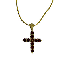 Load image into Gallery viewer, Red Gem Cross Pendant
