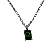 Load image into Gallery viewer, Green Tourmaline in White Gold Pendant
