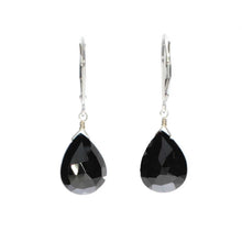 Load image into Gallery viewer, Faceted Black Spinel Briolette Dangles
