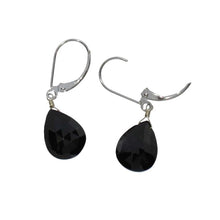 Load image into Gallery viewer, Faceted Black Spinel Briolette Dangles

